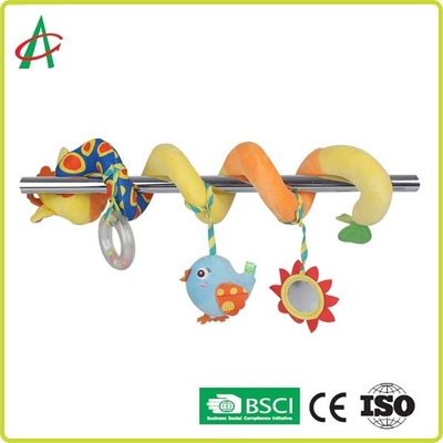 Juguete suave los 68cm*35cm del cochecito de niño del espiral de la boa con la felpa Duck And Mirror