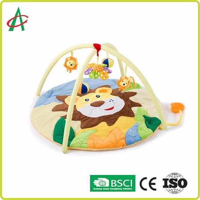 Estera redonda lavable de Mat Newborn Tummy Time Gym del bebé de la felpa de los leones