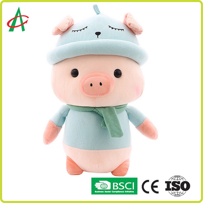 Almohada de Toy Cute Scarf Pig Doll de la muñeca del cerdo de la felpa del ODM del OEM