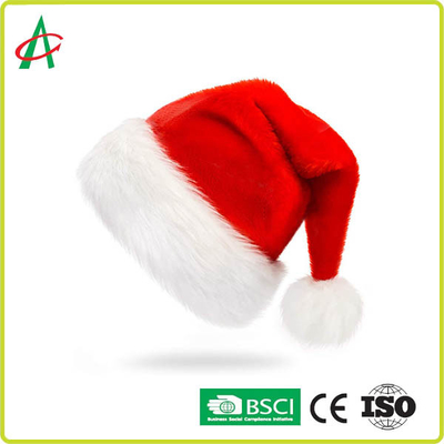 Sombreros rojos de la Navidad del terciopelo de los niños unisex alérgicos antis