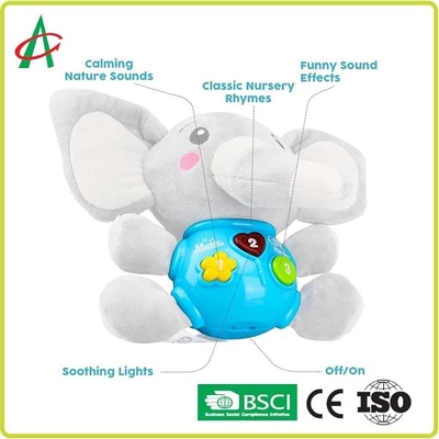 peluches de la abrazo de los 23.9cm, felpa Toy With Music del elefante del OEM que habla