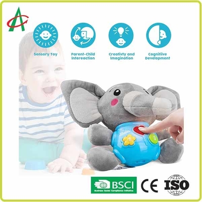 peluches de la abrazo de los 23.9cm, felpa Toy With Music del elefante del OEM que habla