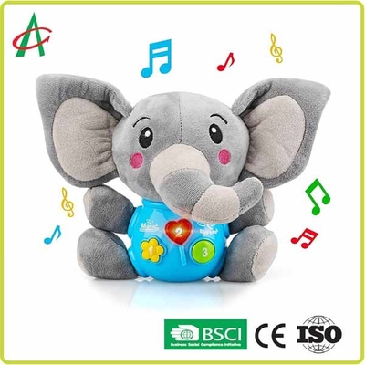 peluches de la abrazo de los 23.9cm, felpa Toy With Music del elefante del OEM que habla