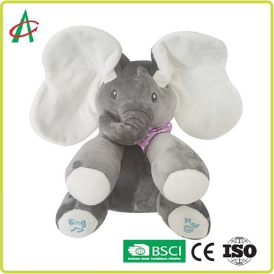 Juguetes musicales de la felpa del estándar de seguridad de CPSIA, elefante musical del bebé de los 25cm