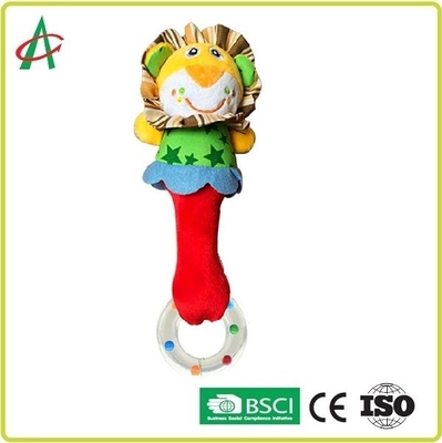 Tela suave segura del LDPE Teether de Shaker Baby Plush Rattle del algodón de los PP