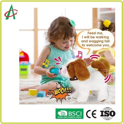 9,8&quot; canto relleno interactivo del descortezamiento del perrito que camina