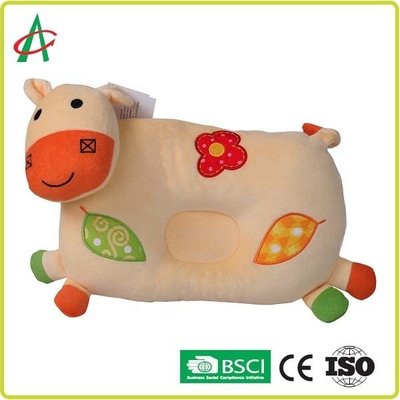 Almohada de la vaca de la felpa de la fibra de poliéster, las almohadas animales de los niños de los 28cmx22cm