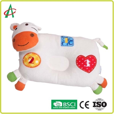 Almohada de la vaca de la felpa de la fibra de poliéster, las almohadas animales de los niños de los 28cmx22cm