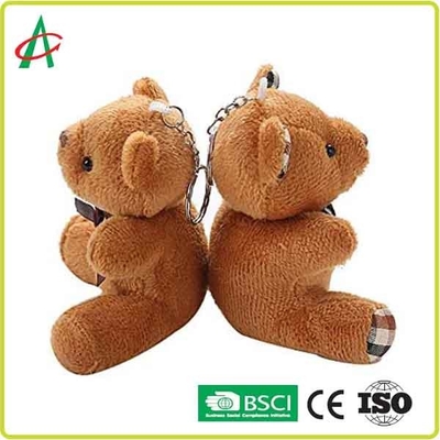 certificado del llavero BSCI de Teddy Bear Handcraft With Metal de la felpa de los 8cm