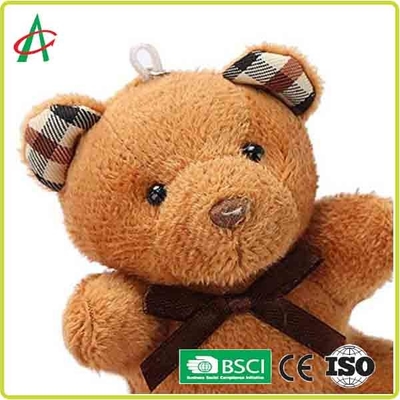 certificado del llavero BSCI de Teddy Bear Handcraft With Metal de la felpa de los 8cm