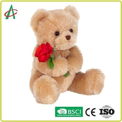 9,45 pulgadas que la tenencia de Teddy Bear de la felpa subió con suave broncean el certificado del CE de la piel
