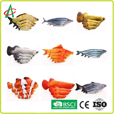 Simule el juguete de la felpa del animal doméstico ISO9001, pescado mastican el juguete los 30X13X5cm