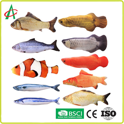 Simule el juguete de la felpa del animal doméstico ISO9001, pescado mastican el juguete los 30X13X5cm