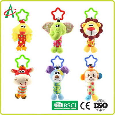 peluches seguros del pesebre de los 21*10cm, juguetes del traqueteo de la ejecución del bebé EN71