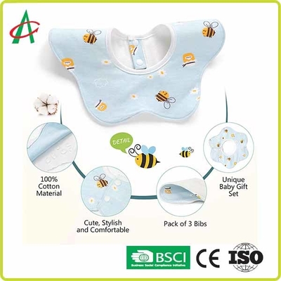 Algodón cómodo de los baberos recién nacidos libres del bebé de BPA rotación de 360 grados