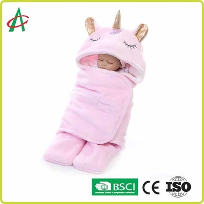 Franela Unicorn Pillow Sleeping Bag los 65x75cm con el velcro para los bebés