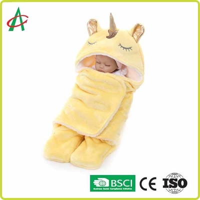 Franela Unicorn Pillow Sleeping Bag los 65x75cm con el velcro para los bebés