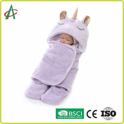 Franela Unicorn Pillow Sleeping Bag los 65x75cm con el velcro para los bebés