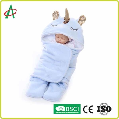 Franela Unicorn Pillow Sleeping Bag los 65x75cm con el velcro para los bebés