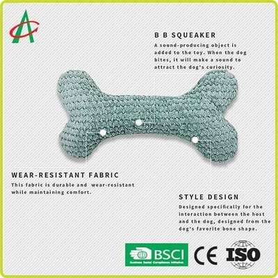 ISO9001 acarician la felpa Toy Bone Shaped el 15cm*5.5cm con Squeaker