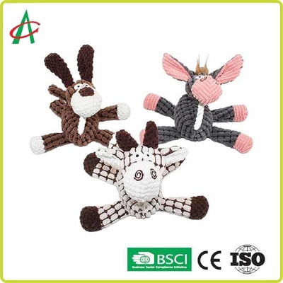 Animal doméstico durable Toy Donkey Plush Pet Toys chillón interactivo para el perrito y los perros medios