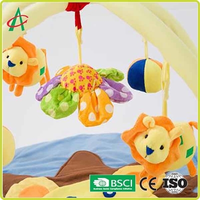 Estera redonda lavable de Mat Newborn Tummy Time Gym del bebé de la felpa de los leones
