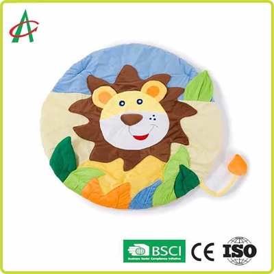 Estera redonda lavable de Mat Newborn Tummy Time Gym del bebé de la felpa de los leones