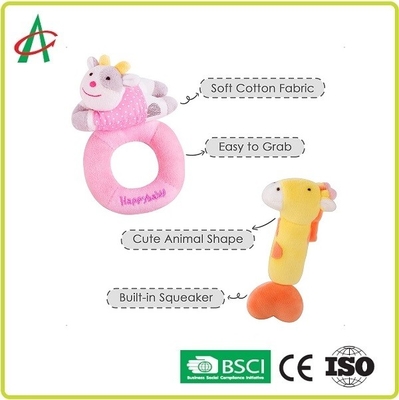 Los juguetes Huggable del traqueteo de la felpa de ASTM con algodón de los PP llenaron