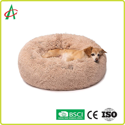 Diámetro 20 del ALCANCE 24 32 40 46" cama del perro de la felpa del super suave