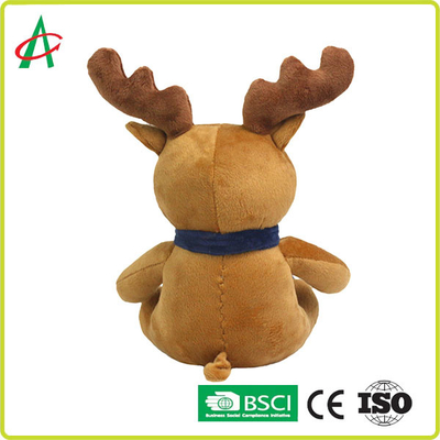 Alto peluche rojo del reno de la nariz de CPSC los 20cm con la camiseta y la bufanda