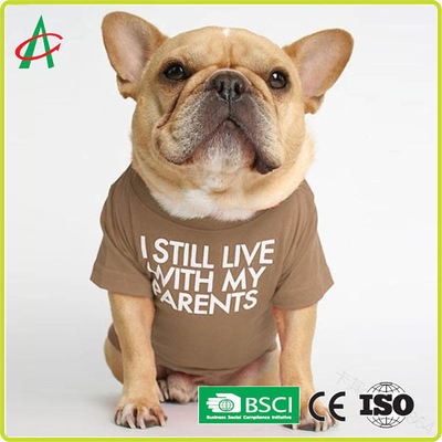 Camiseta de costura del animal doméstico del algodón de la artesanía llena del ODM con nombres impresos
