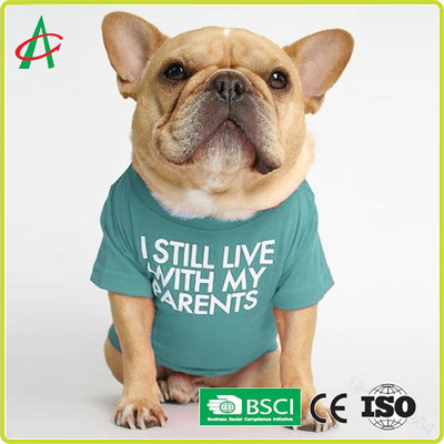 Camiseta de costura del animal doméstico del algodón de la artesanía llena del ODM con nombres impresos