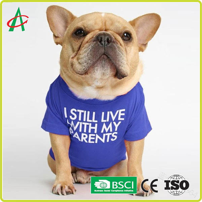 Camiseta de costura del animal doméstico del algodón de la artesanía llena del ODM con nombres impresos