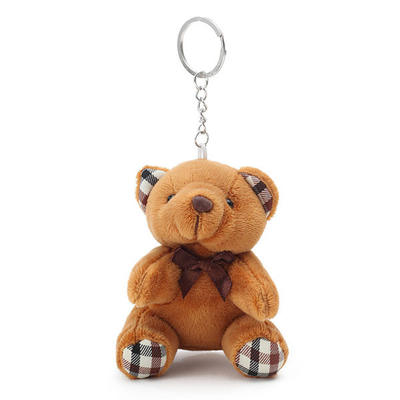 EN71 Handcrafted el bordado Mini Stuffed Bear Keychain