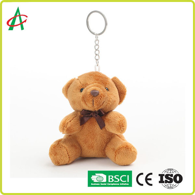 peluche adorable del oso blanco del 10cm con el lazo de mariposa