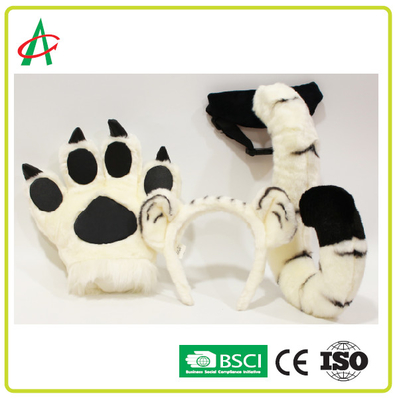 BSCI BPA juguete libre de la felpa de Tiger Tail, de las patas y de los peluches del Hairband