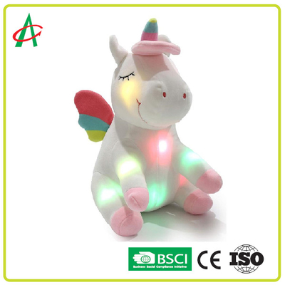 Regalo animal de Unicorn Soft Plush Toy Stuffed de la música y de la luz para arriba