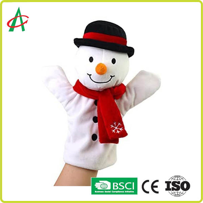 Marionetas de mano de costura de la felpa de la artesanía llena de BSCI para la Navidad