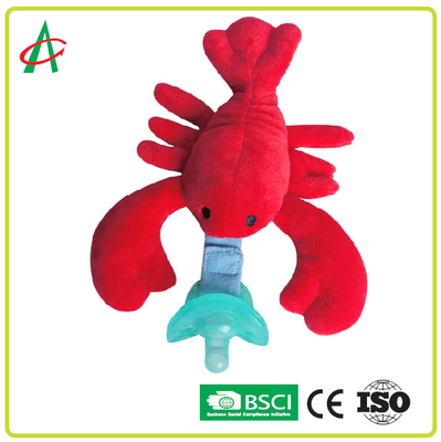 Certificado lavable de Toy Pacifier Clip CE/BSCI de la felpa del pacificador