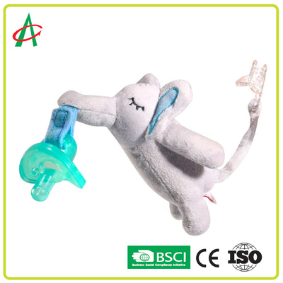 Certificado lavable de Toy Pacifier Clip CE/BSCI de la felpa del pacificador