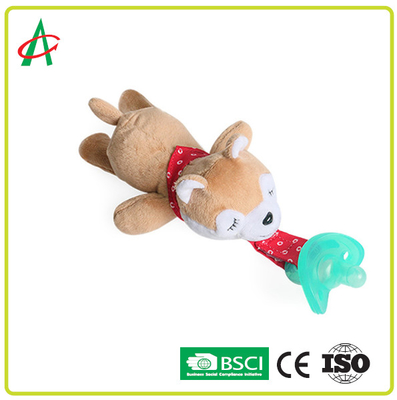 Certificado lavable de Toy Pacifier Clip CE/BSCI de la felpa del pacificador