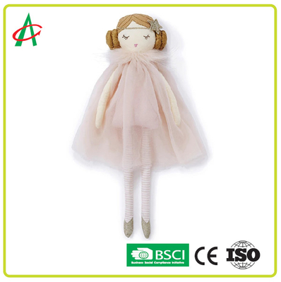 Muñeca rellena algodón de la felpa de BSCI EN71 PP en vestido del ballet