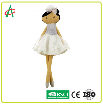 Muñeca rellena algodón de la felpa de BSCI EN71 PP en vestido del ballet