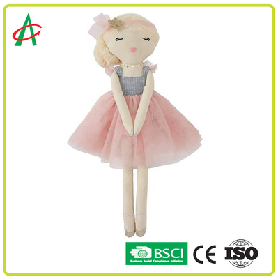 Muñeca rellena algodón de la felpa de BSCI EN71 PP en vestido del ballet