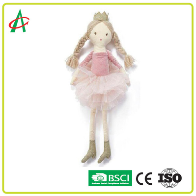 Muñeca rellena algodón de la felpa de BSCI EN71 PP en vestido del ballet